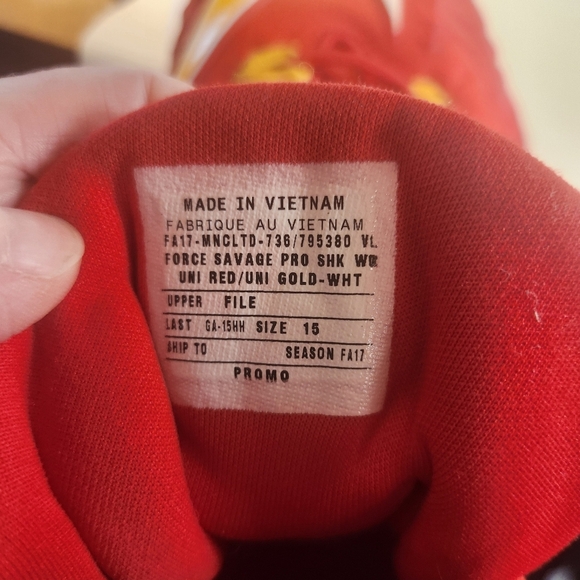 Nike Force Savage Pro Elite TD Cleat Size 15 Uni Red Yellow White
